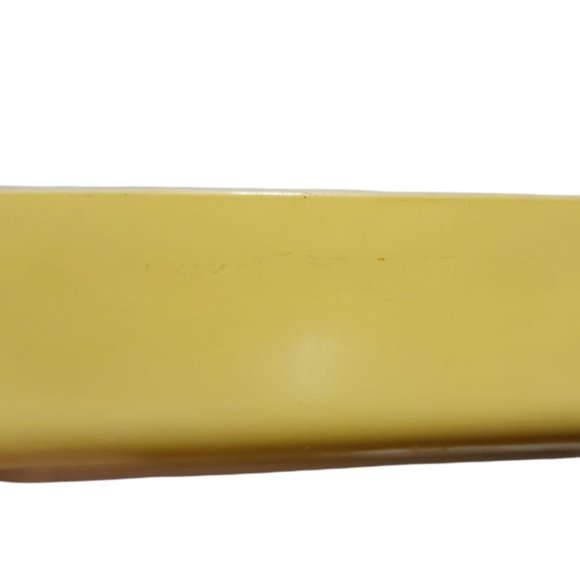 vintage  #0503 1.5 Quart 1950's yellow rectangular refrigerator baking dish - Picture 4 of 7